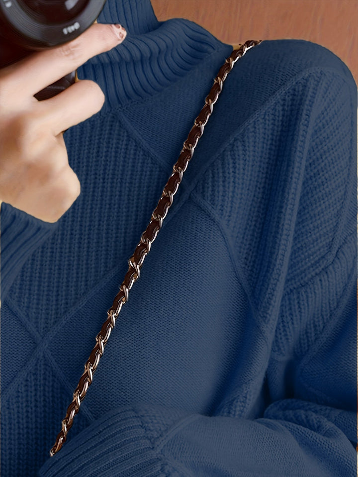 Freya | Texturerad Turtleneck Tröja