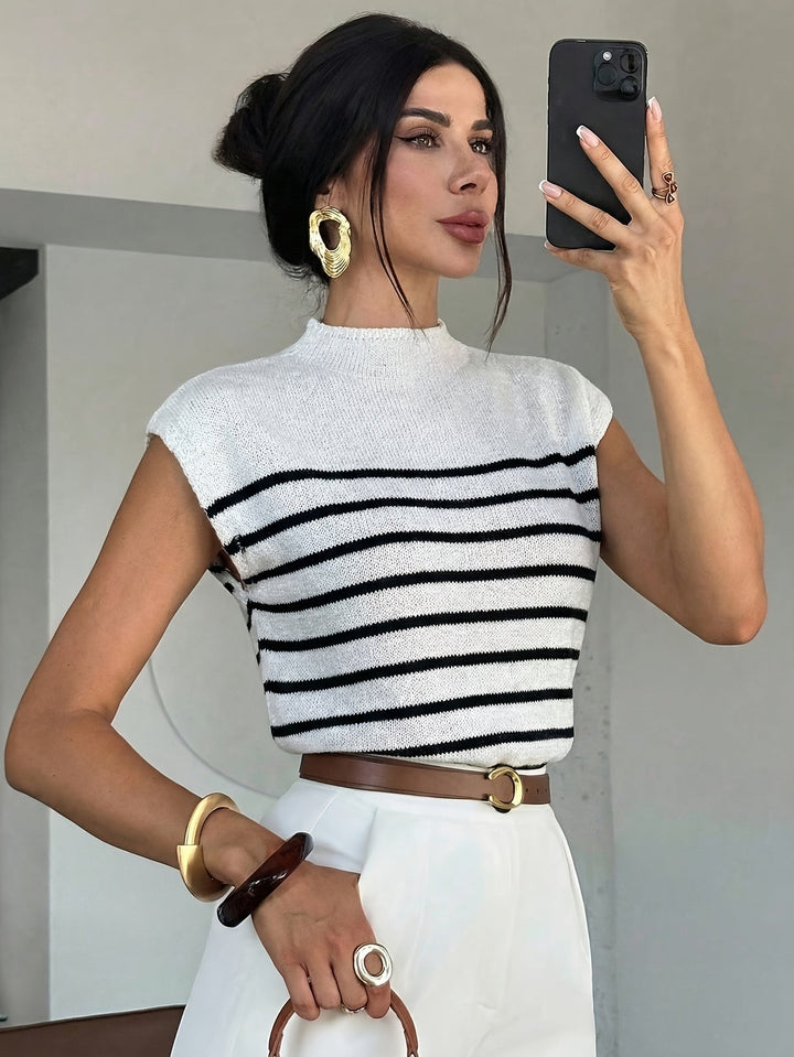 Tamsin | Mock Neck Topp med Kappärmar