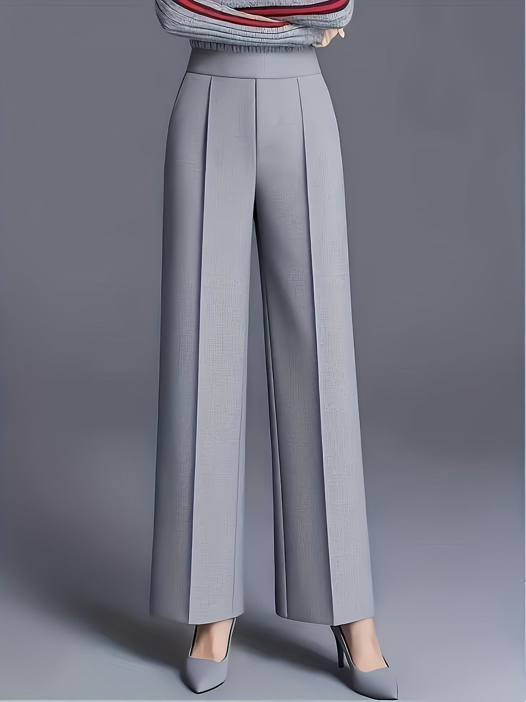 Eviana | Elegant Högmidjade Snedfickbyxor