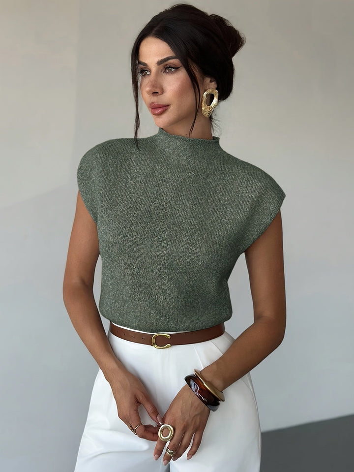 Tamsin | Mock Neck Topp med Kappärmar