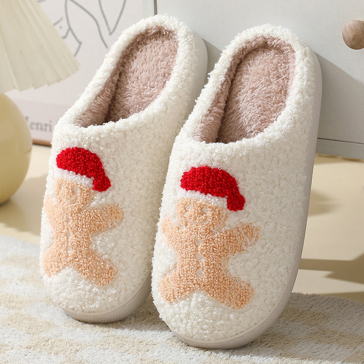 Jultofflor med tomte, älg och pepparkaksgubbe – varma och mjuka
