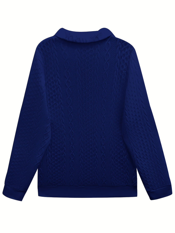 Helene | Texturerad Halv-Zip Sweatshirt
