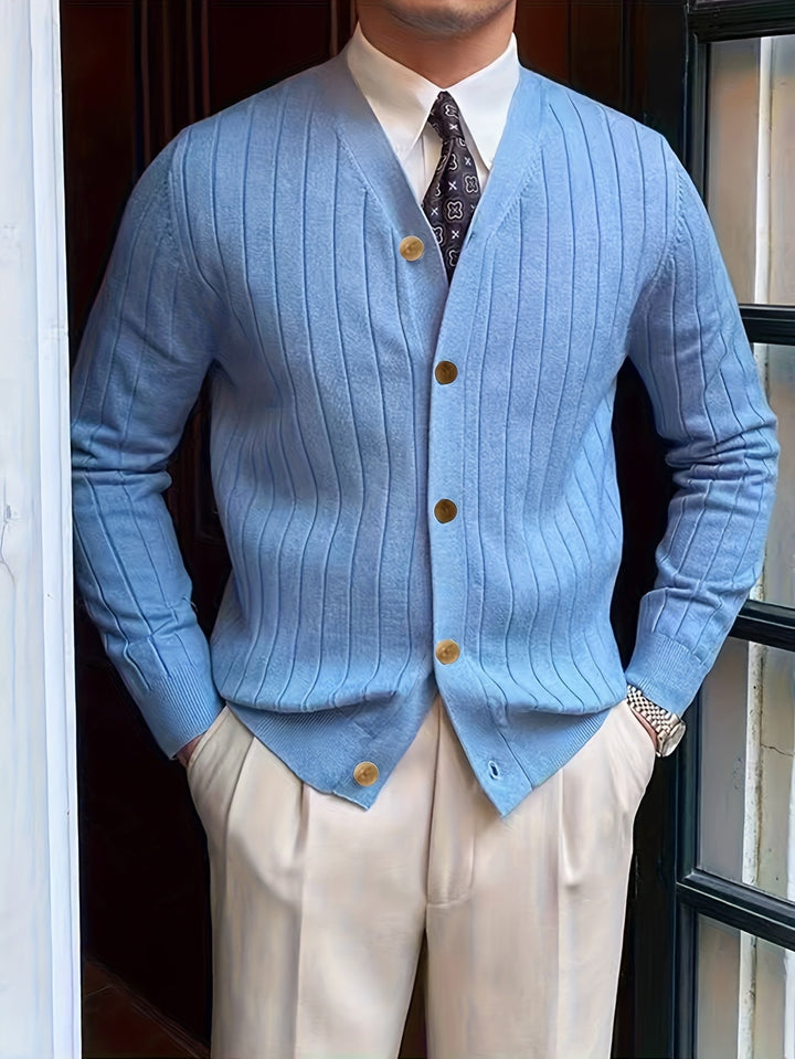 Alistair | Ribbade Knapp-up Cardigan