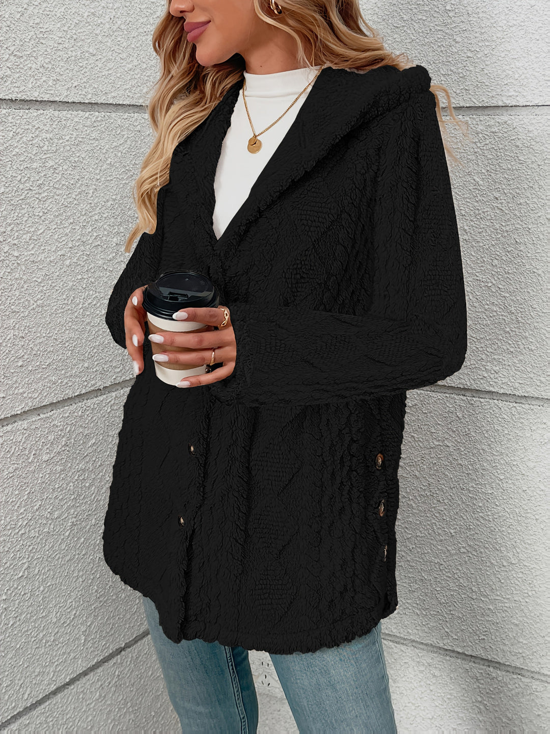 Sloane | Texturerad Huva Jacka