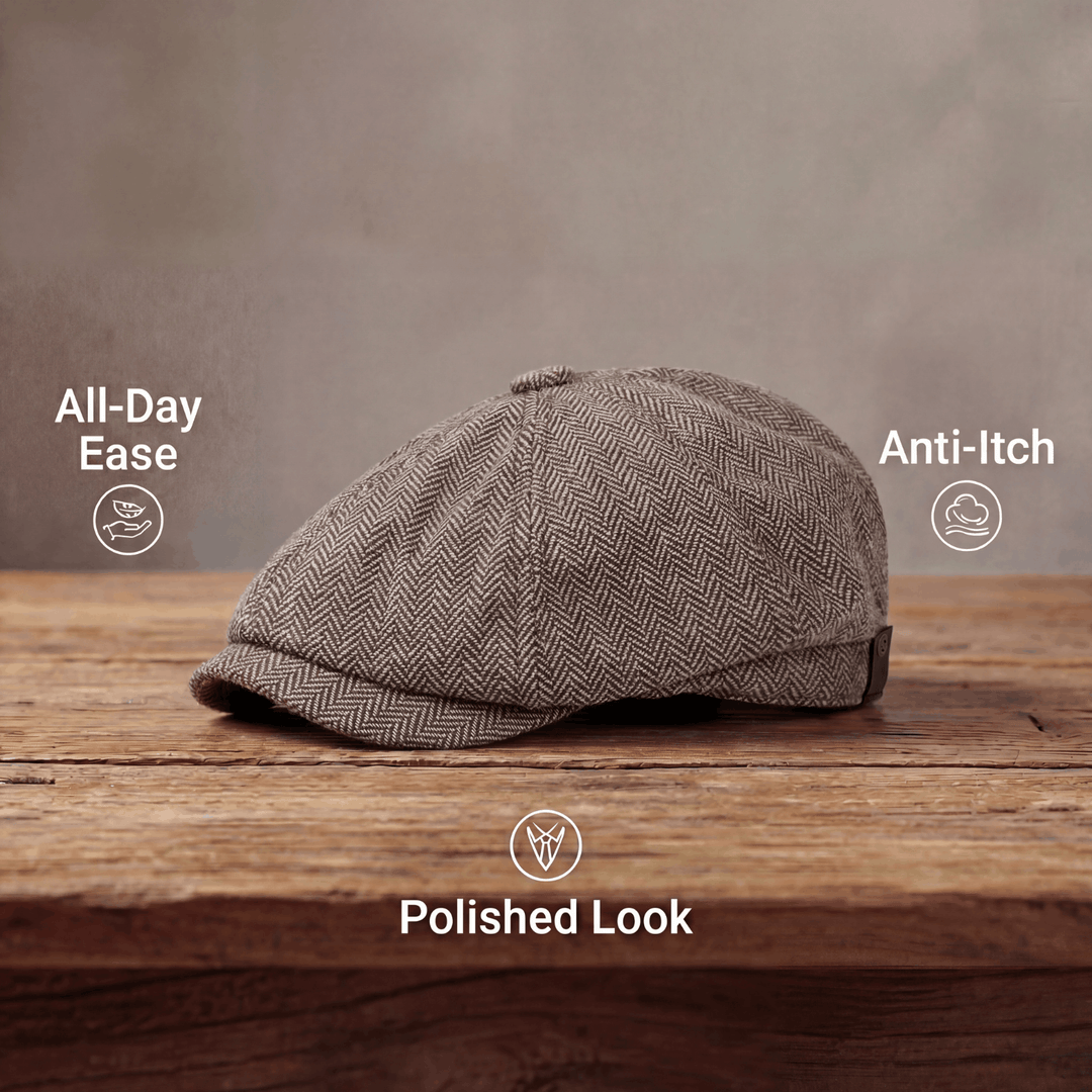 George | Klassisk Texturerad Flat Cap