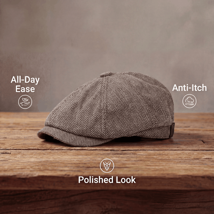George | Klassisk Texturerad Flat Cap
