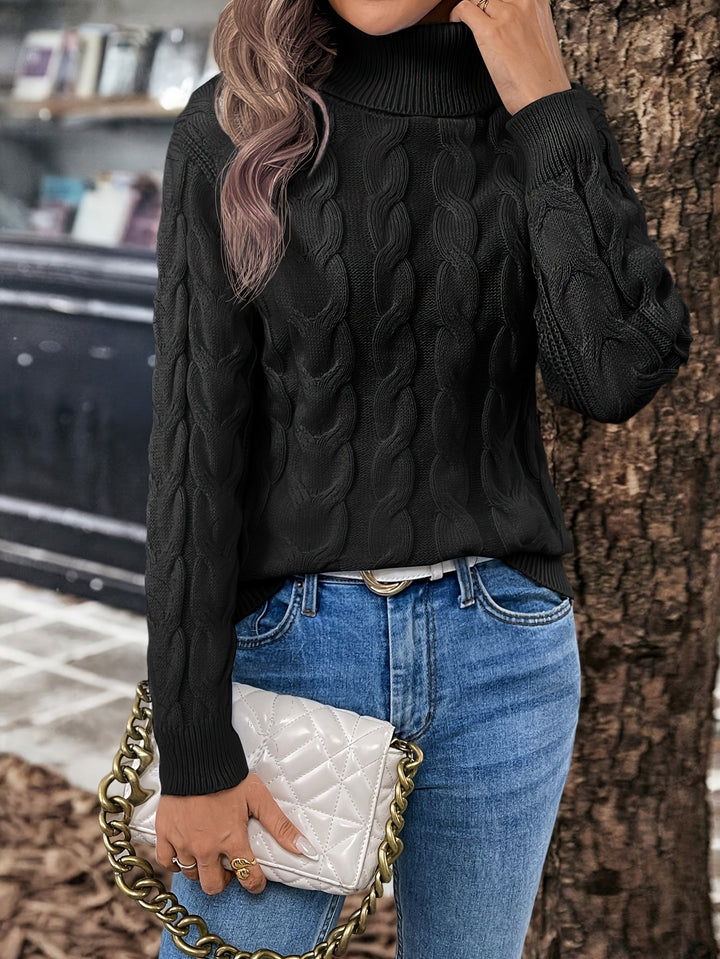 Naomi | Kabelstickad Polokrage Jumper