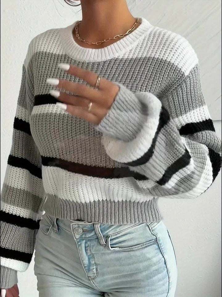 Linnea | Randig Rundhalsad Tröja