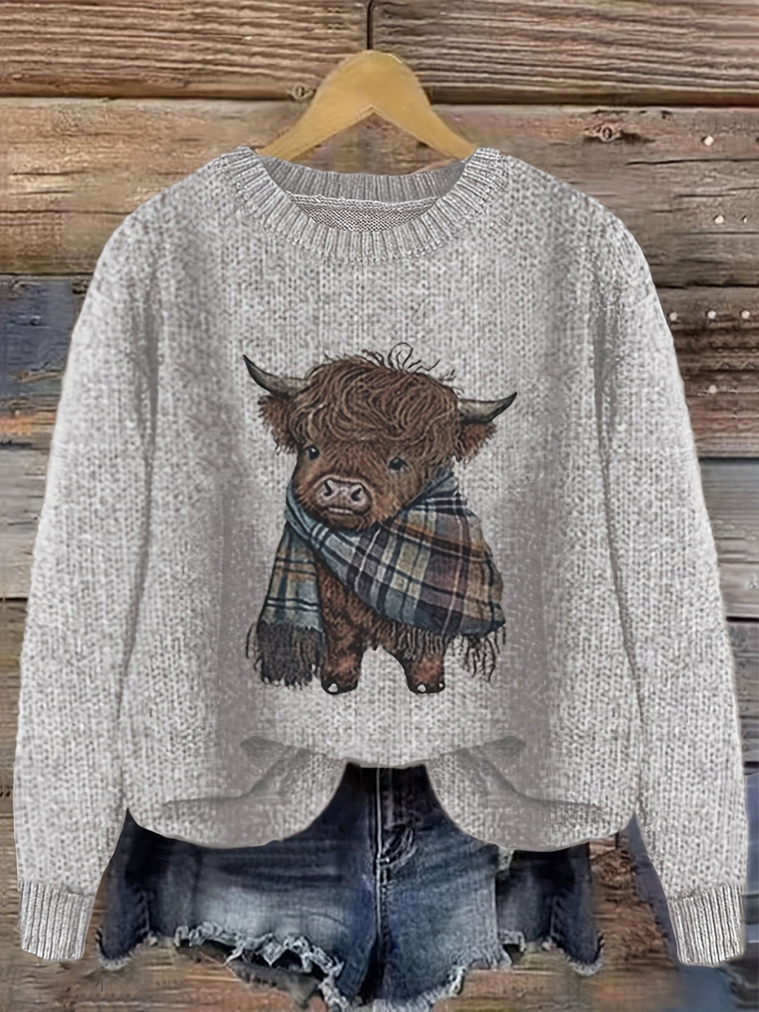 Bonnie | Mysig Highland Ko Pullover