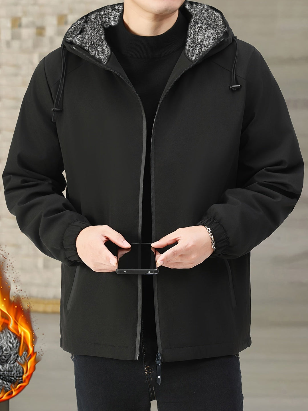 Calvin | Varm Huva Zip-Up Jacka