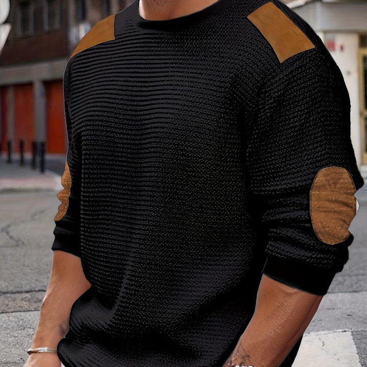 Oliver | Elbow-Patch Vaffelstickad Jumper