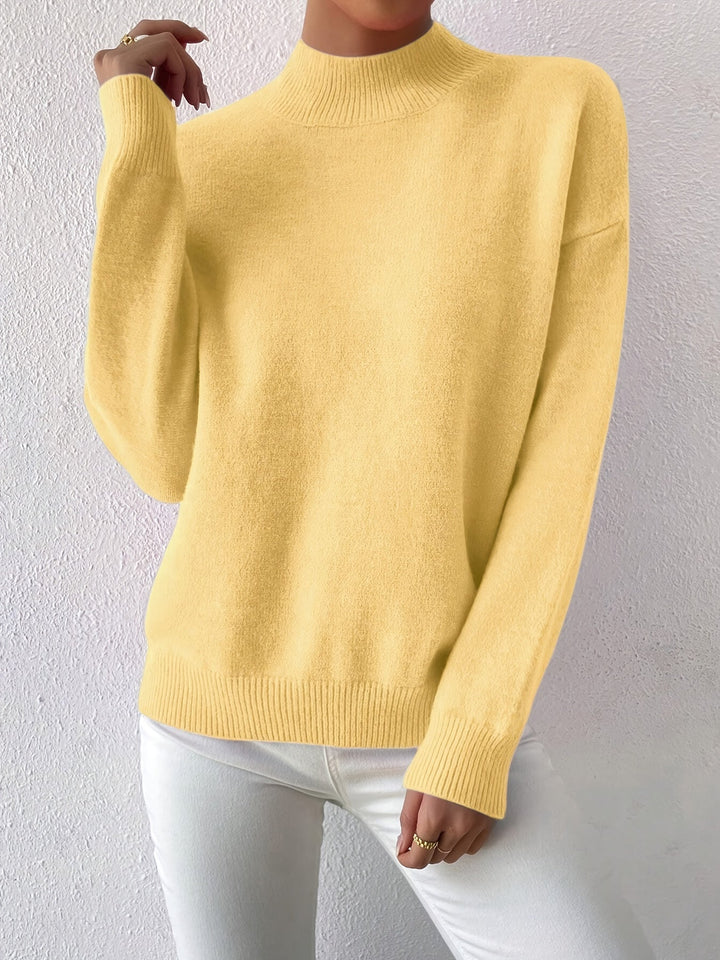 Simone | Avslappnad Mock Neck Jumper