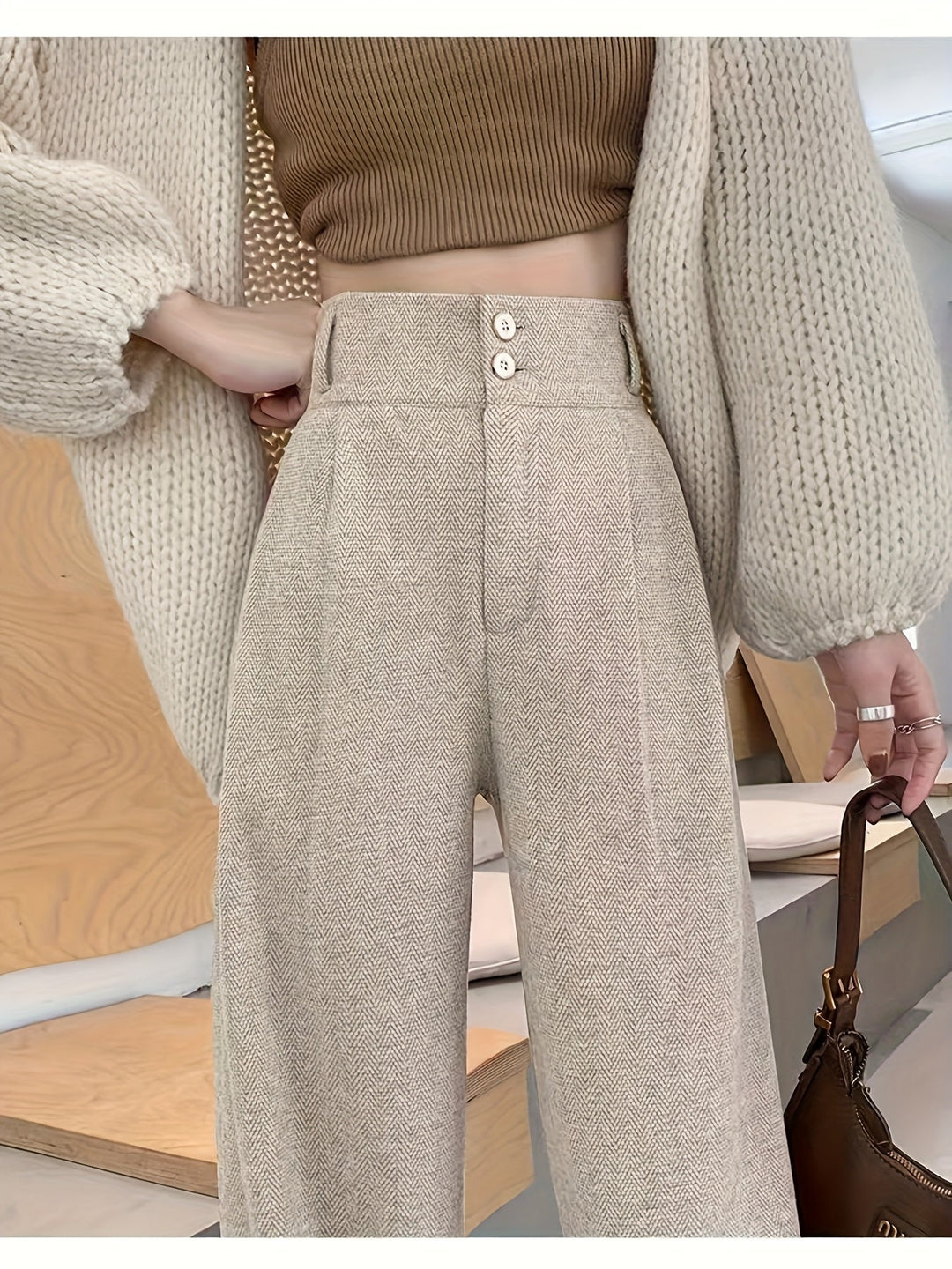 Estella | Högmidjade Vida Byxor