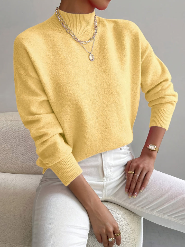 Simone | Avslappnad Mock Neck Jumper