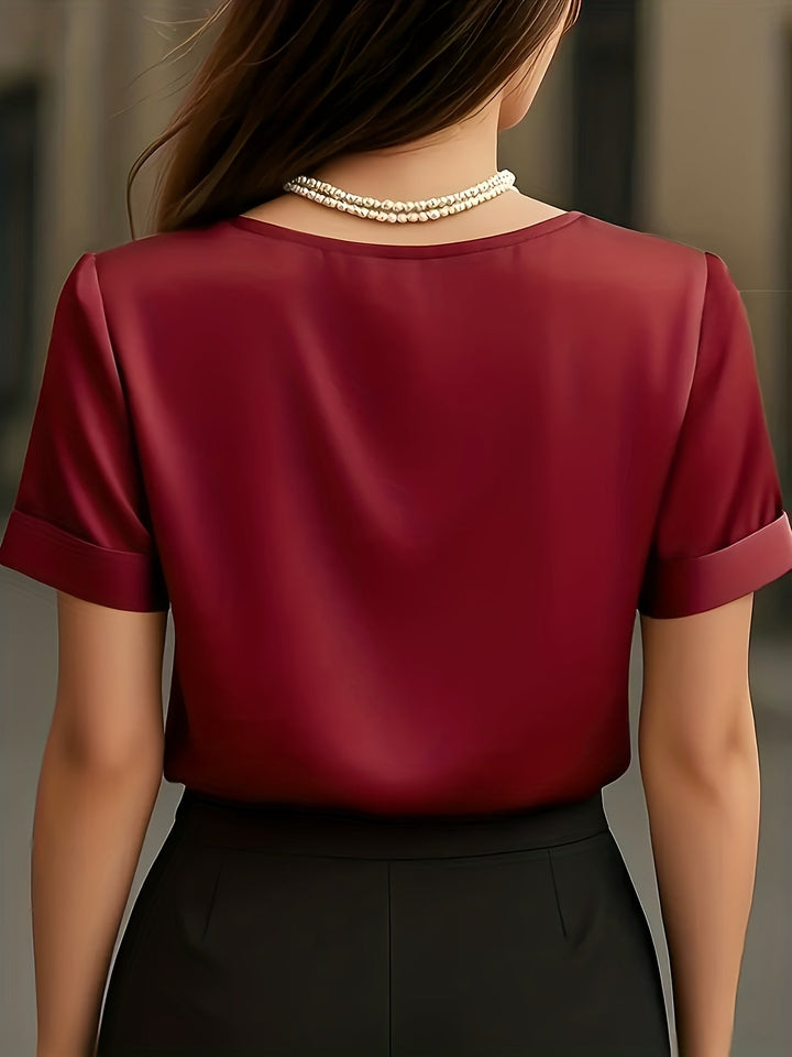 Katherine | Draperad V-ringad Blus