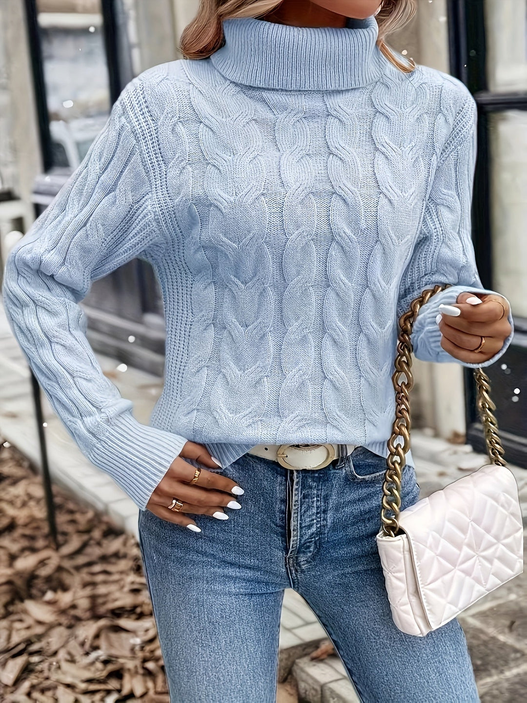 Naomi | Kabelstickad Polokrage Jumper