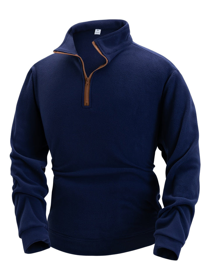 Hollis | Halv-Dragkedja Stå-Krage Pullover
