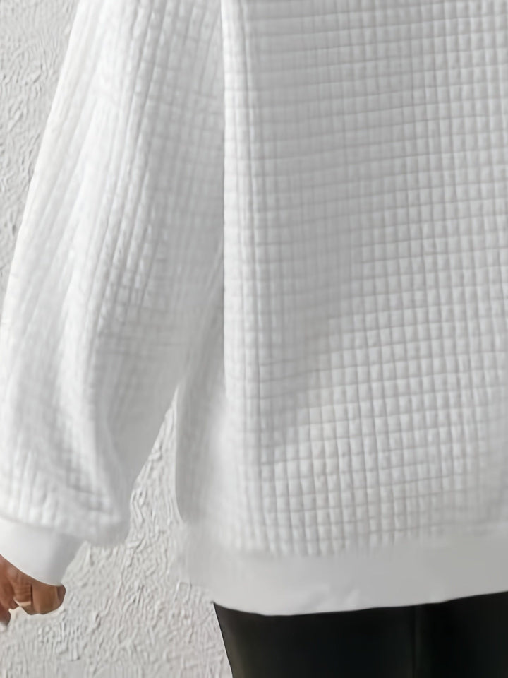Elodie | Texturerad Kvartdrag Pullover