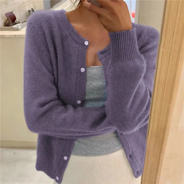 Fleur | Mjuk Rundhalsad Cardigan