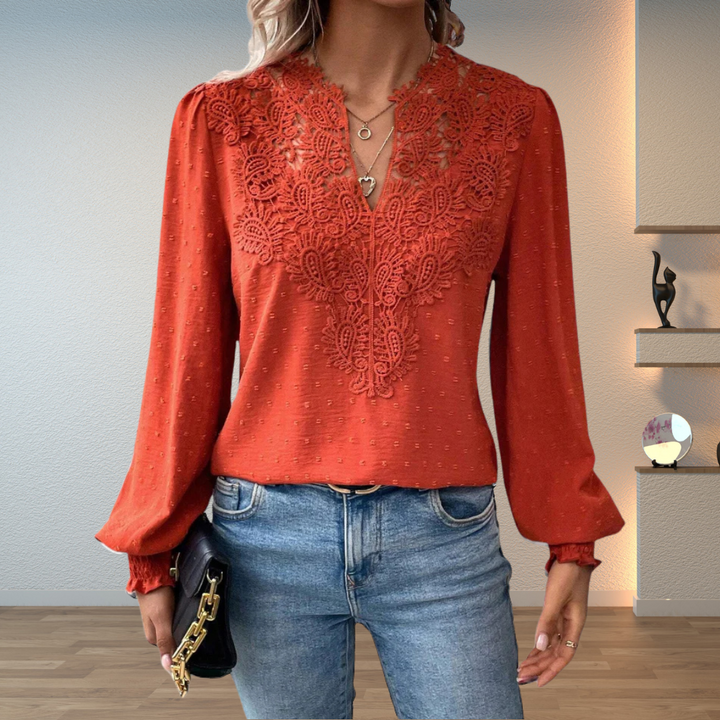 Marlowe | Blus med Spetsdetaljer