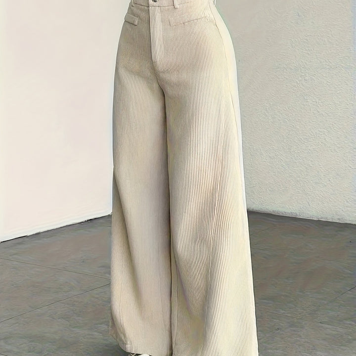 Nora | Högmidjade Vida Byxor