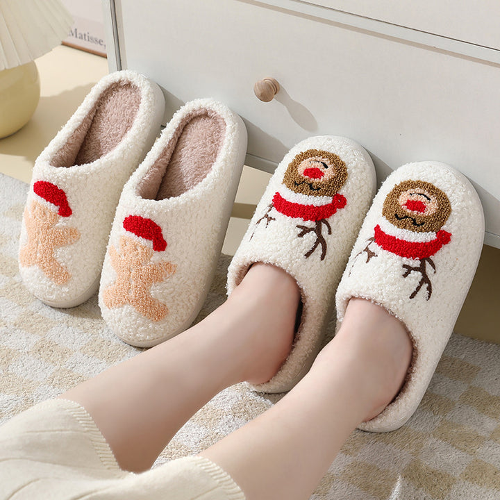 Jultofflor med tomte, älg och pepparkaksgubbe – varma och mjuka