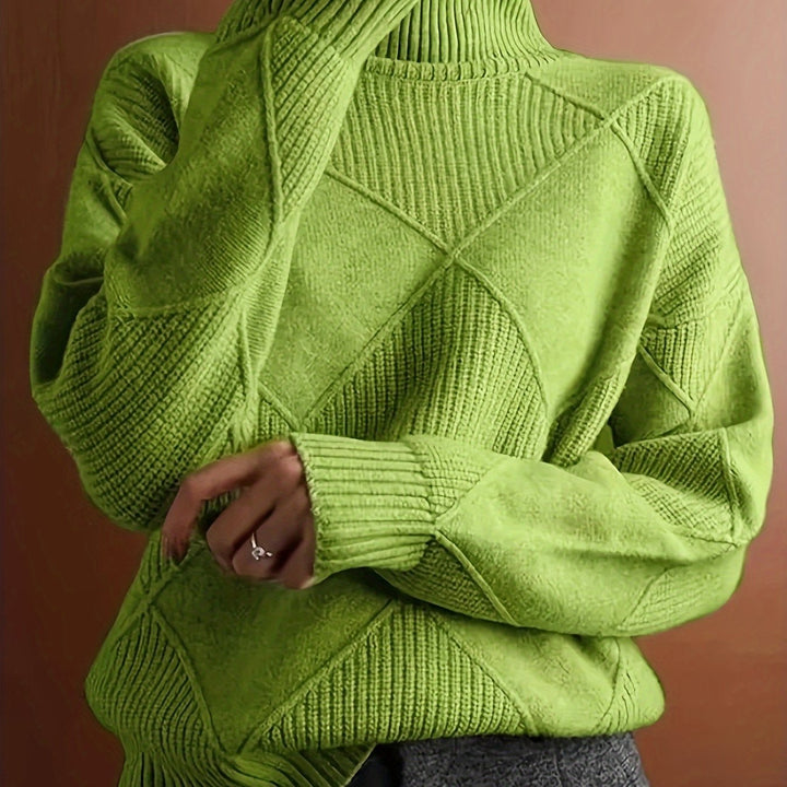 Freya | Texturerad Turtleneck Tröja