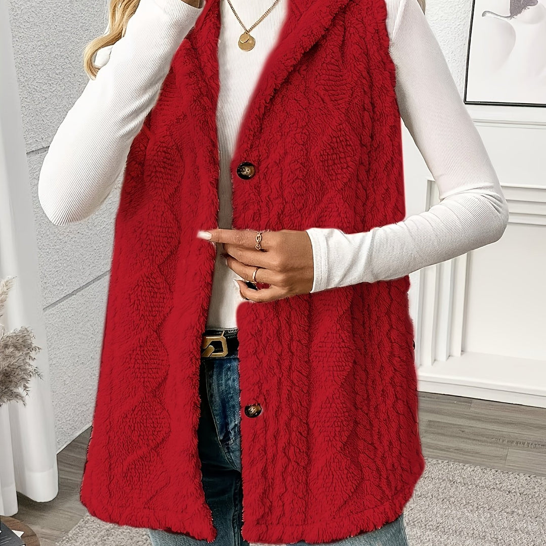 Coralie | Texturerad Hooded Gilet