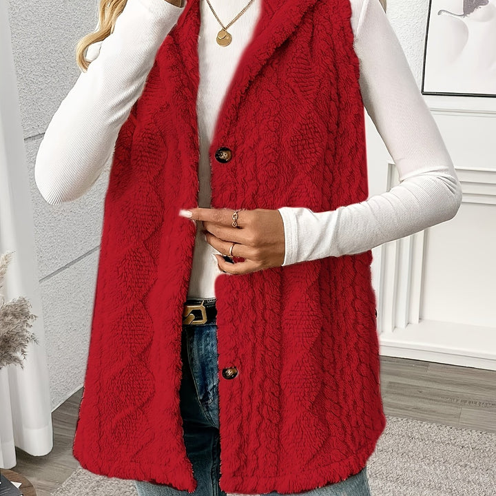 Coralie | Texturerad Hooded Gilet