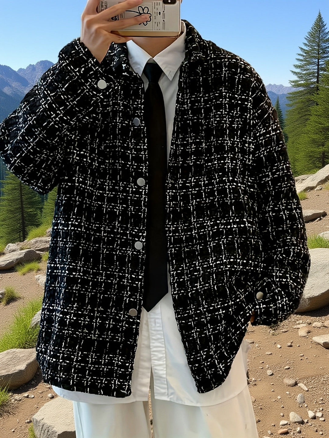 Sawyer | Texturerad Rutad Overshirt