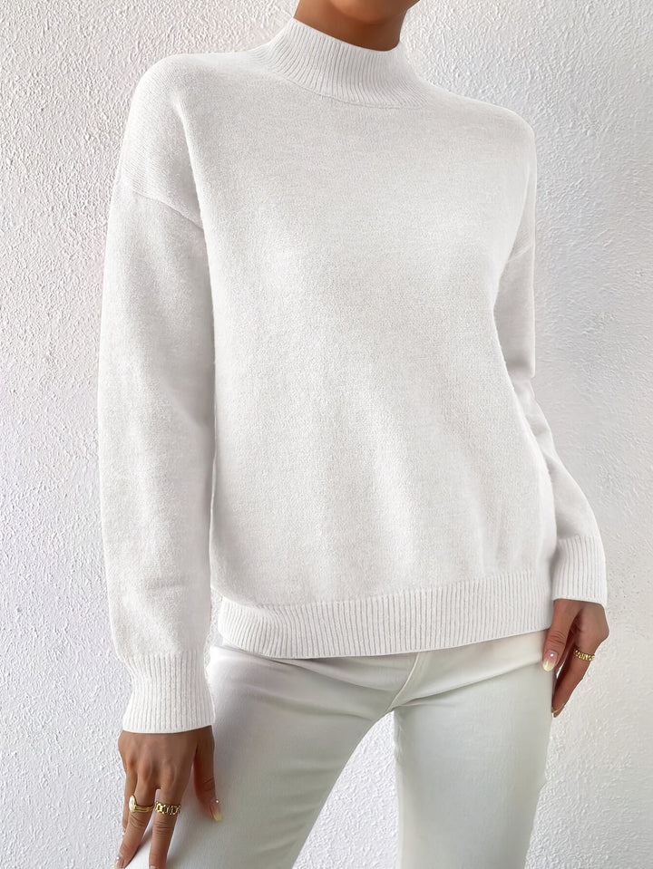 Simone | Avslappnad Mock Neck Jumper