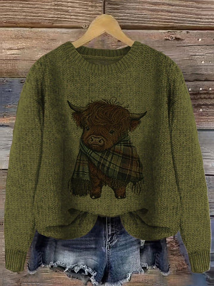 Bonnie | Mysig Highland Ko Pullover