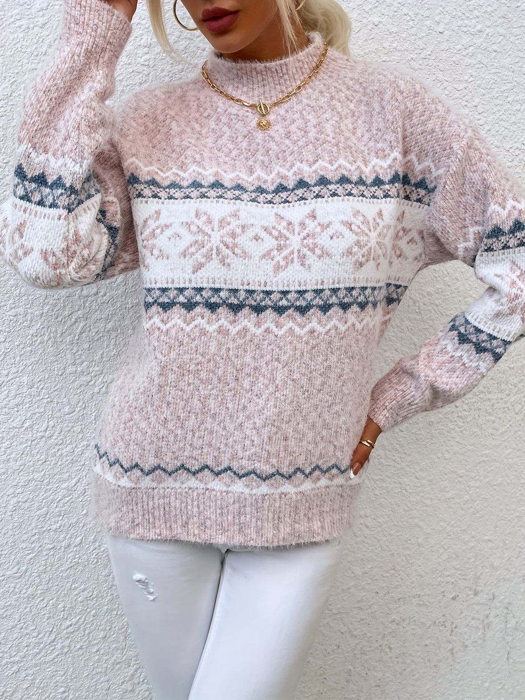 Heather | Mysig Snöflinga Tröja