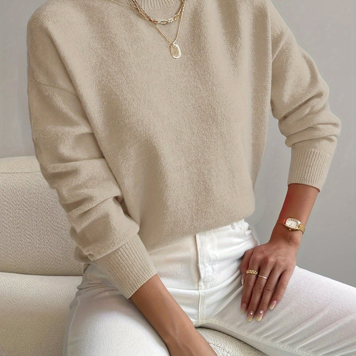 Simone | Avslappnad Mock Neck Jumper