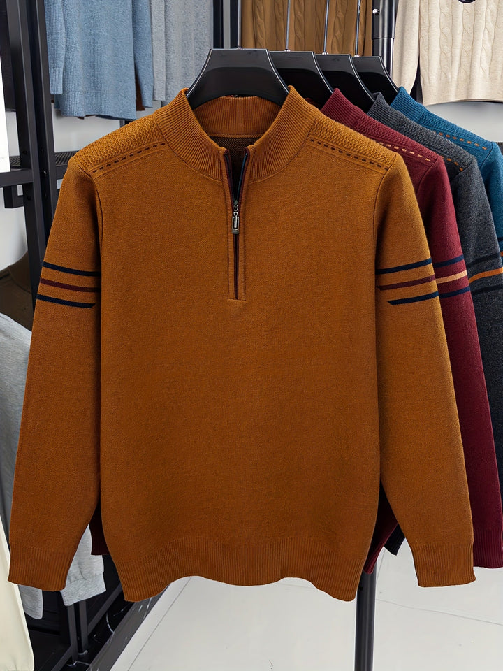 Alden | Zip-Neck Stickad Tröja