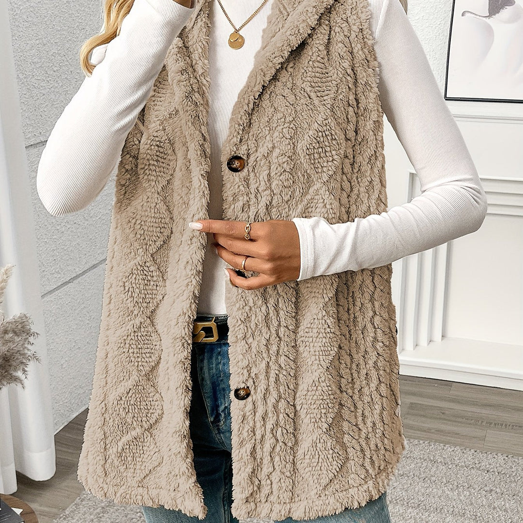 Coralie | Texturerad Hooded Gilet