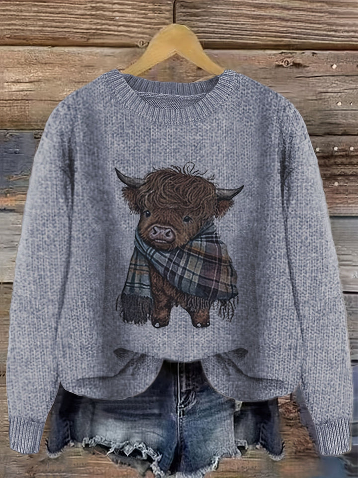 Bonnie | Mysig Highland Ko Pullover