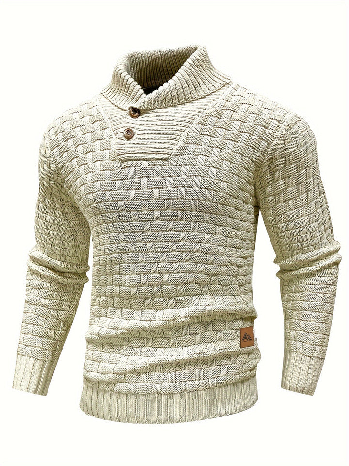 Barrett | Texturerad Kavaj-Krage Jumper