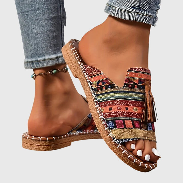 Claire | Stiliga Fransar Ortopediska Sandaler