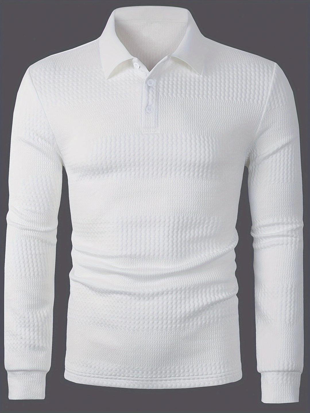 Clifford | Texturerad långärmad polo