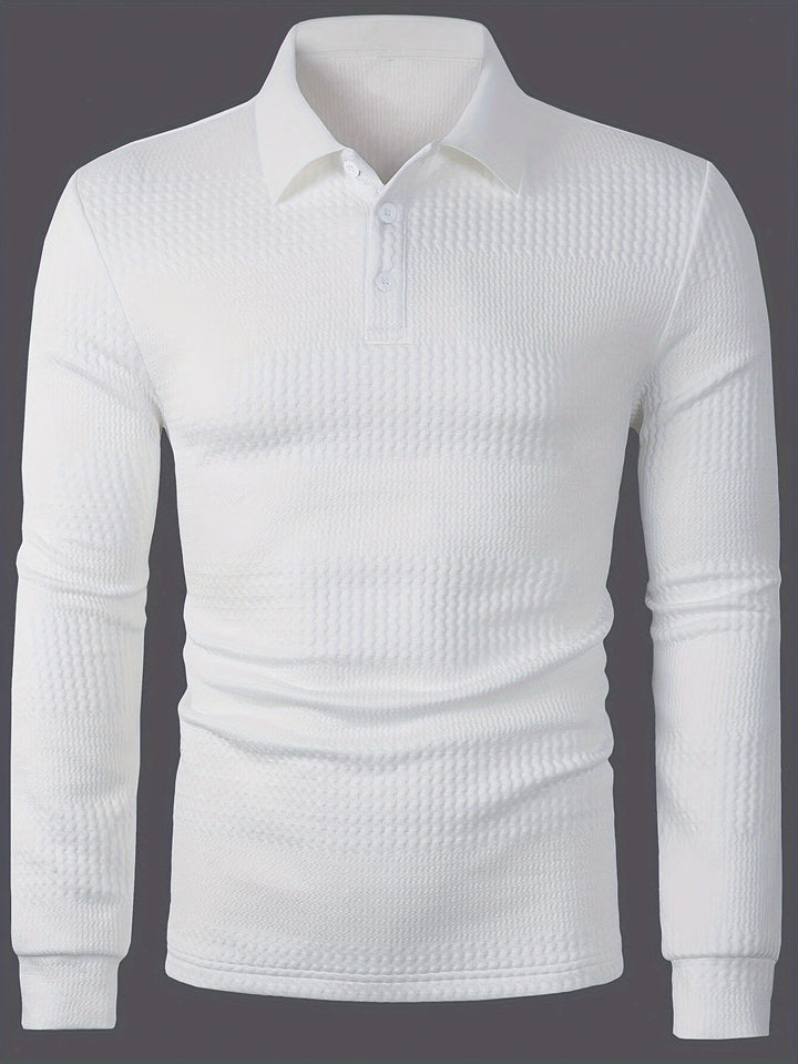 Clifford | Texturerad långärmad polo