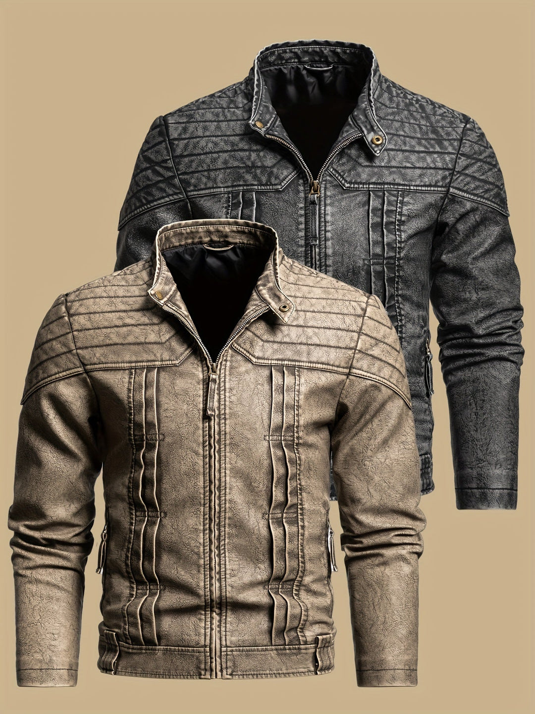 Hartley | Sliten Vintage Bikerjacka