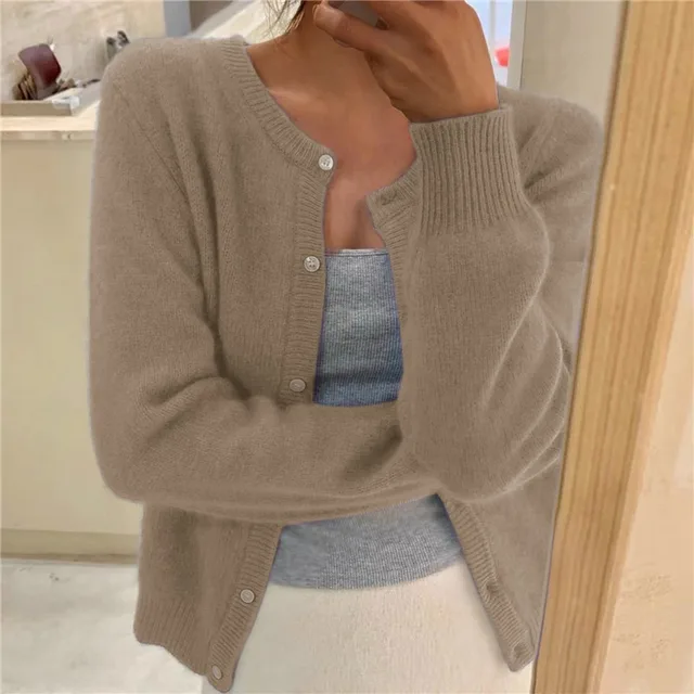Fleur | Mjuk Rundhalsad Cardigan