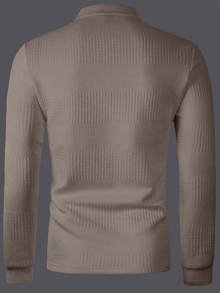 Clifford | Texturerad långärmad polo