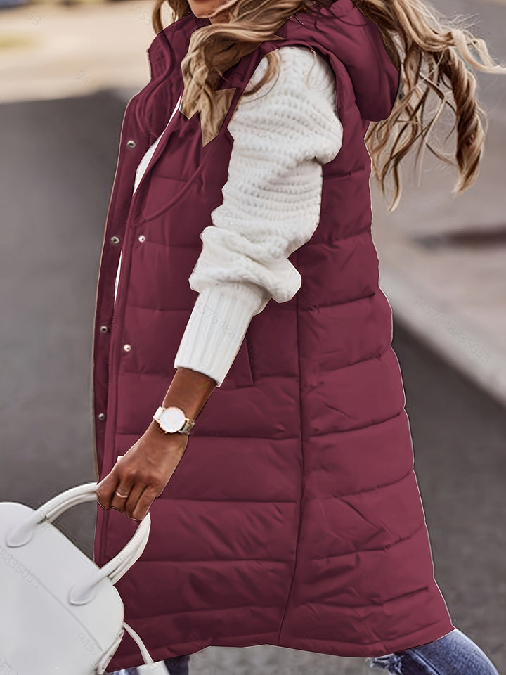Flora | Långlinjig Huva Fodrad Gilet