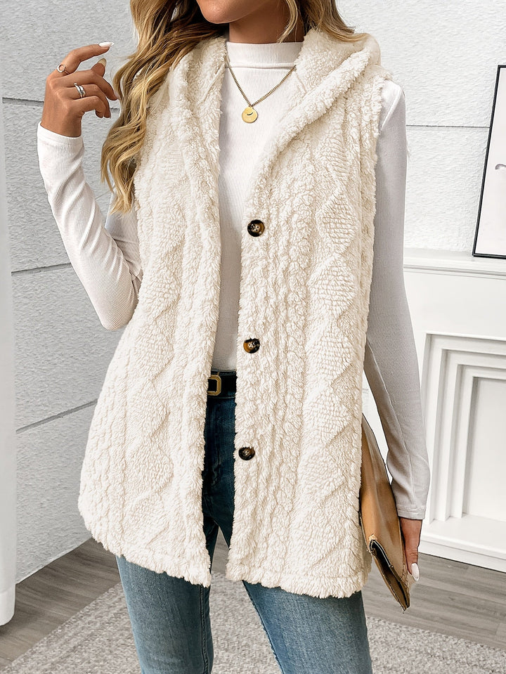 Coralie | Texturerad Hooded Gilet