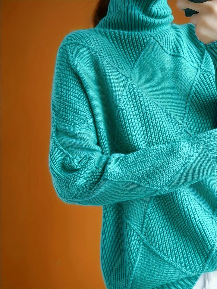 Freya | Texturerad Turtleneck Tröja