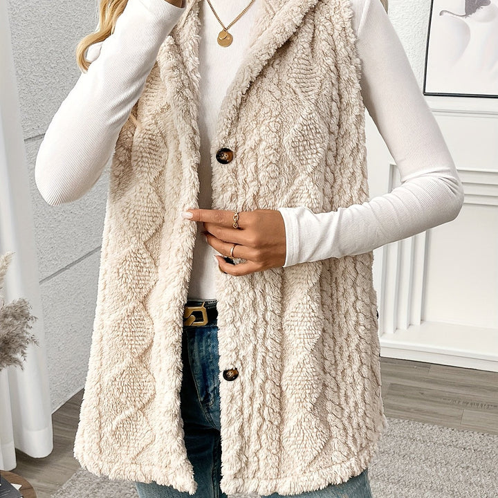 Coralie | Texturerad Hooded Gilet