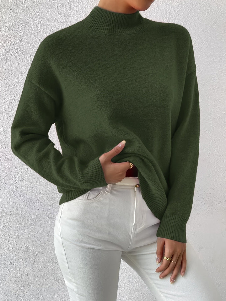 Simone | Avslappnad Mock Neck Jumper