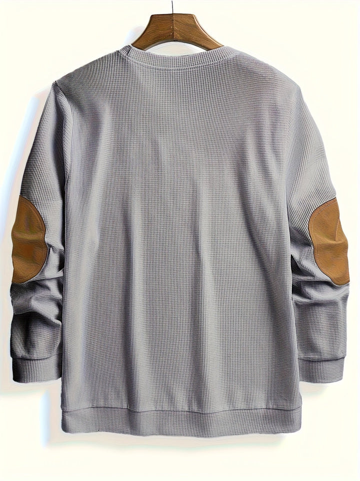 Oliver | Elbow-Patch Vaffelstickad Jumper